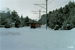 ABe 4/4 41 / Standort: Punt Muragl Staz / Datum: 07.02.1999 / Zugnummer 440