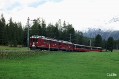 ABe 4/4 45 / Standort: Bei Pontresina / Datum: 20.05.2000 / Zugnummer Entlastungszug