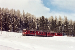 ABe 4/4 56 / Standort: Bei Pontresina / Datum: 26.11.2000 / Zugnummer Reg 415