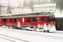 ABe 4/4 55 / Standort: In Pontresina / Datum: 08.02.2001 / Zugnummer Reg 454
