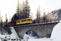 ABe 4/4 34 / Standort: Bei Pontresina / Datum: 09.02.2002