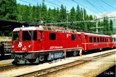 Ge 4/4 II 621 / Standort: In Pontresina / Datum: 08.07.2002 / Zugnummer D 501