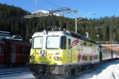 Ge 4/4 II 611 / Standort: Arosa / Datum: 17.02.2008