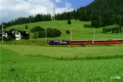 Ge 4/4 III 644 / Standort: Bei Bergün / Datum: 08.08.1999 / Zugnummer 570