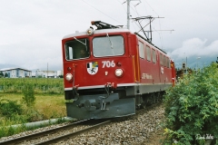 Ge 6/6 II 706 / Standort: In Igis / Datum: 01.08.2002 / Zugnummer 24